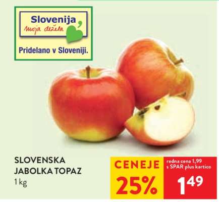 Slovenska jabolka Topaz