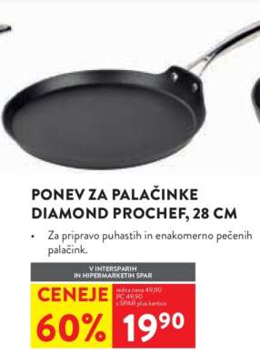 Ponev za palačinke Diamond Prochef, 28 cm