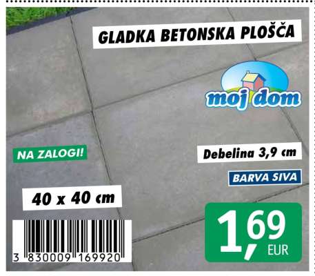 Gladka Betonska Plošča