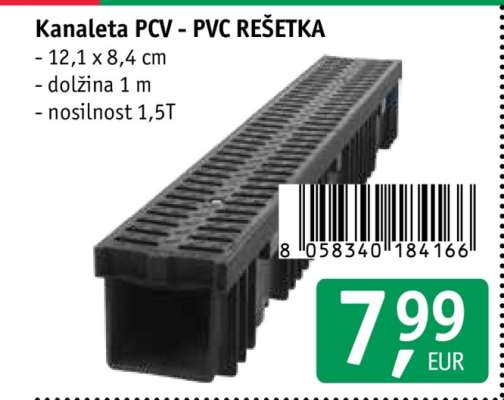 Kanaleta PCV - PVC REŠETKA