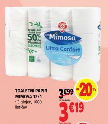 TOALETNI PAPIR MIMOSA 12/1