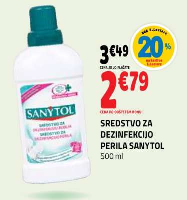 SREDSTVO ZA DEZINFEKCIJO PERILA SANYTOL
