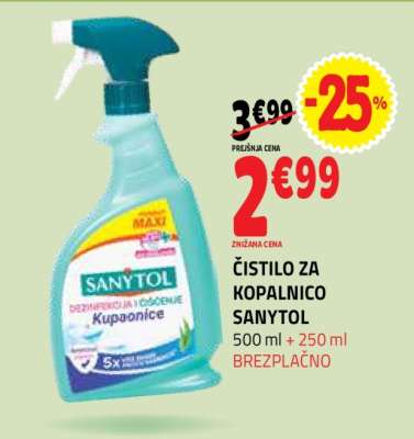 ČISTILO ZA KOPALNICO SANYTOL