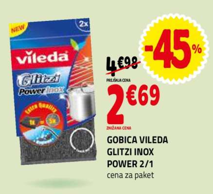 GOBICA VILEDA GLITZI INOX POWER 2/1