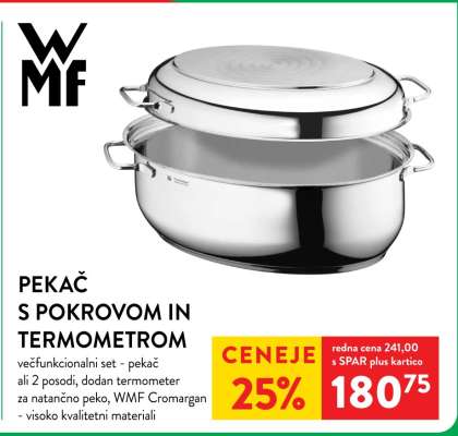 Pekač s pokrovom in termometrom
