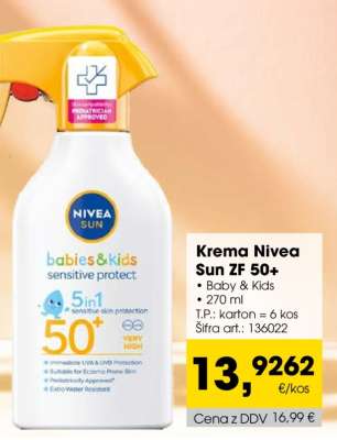 Krema Nivea Sun ZF 50+