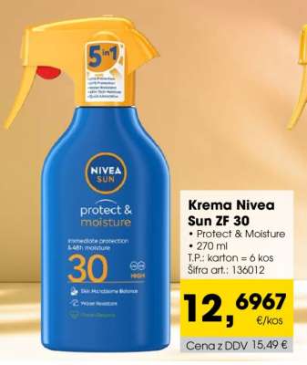Krema Nivea Sun ZF 30