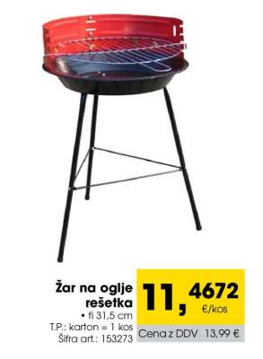 žar na oglje rešetka