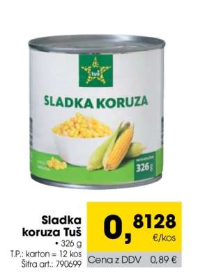 Sladka koruza Tuš