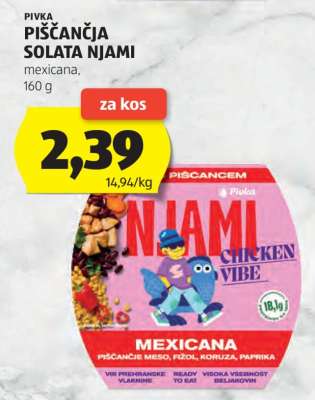 Pivka Piščančja Solata Njami Mexicana