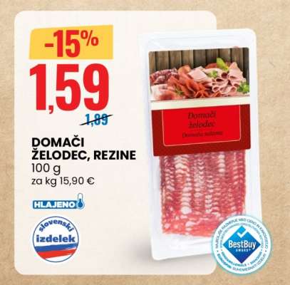 DOMAČI ŽELODEC, REZINE