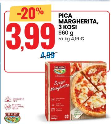 Pica Margherita, 3 kosi