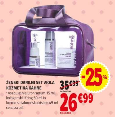 ŽENSKI DARILNI SET VIOLA KOZMETIKA KAHNE