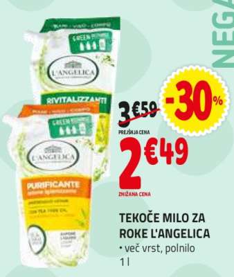 TEKOČE MILO ZA ROKE L'ANGELICA