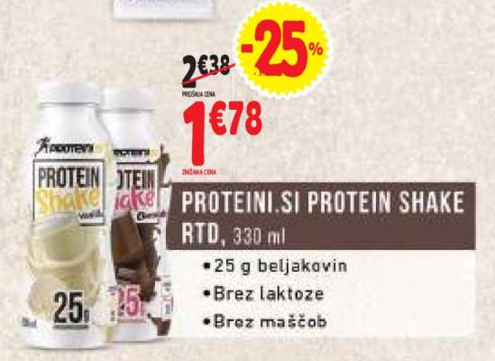 PROTEINI.SI PROTEIN SHAKE RTD, 330 ml
