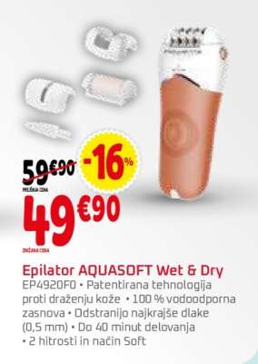 Epilator AQUASOFT Wet & Dry