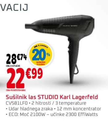Sušilnik las STUDIO Karl Lagerfeld