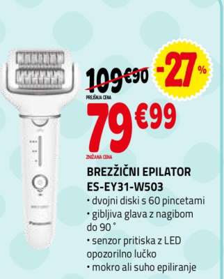 BREZŽIČNI EPILATOR ES-EY31-W503