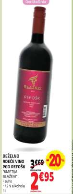 Deželno rdeče vino PGO Refošk