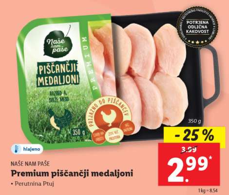Premium piščančji medaljoni