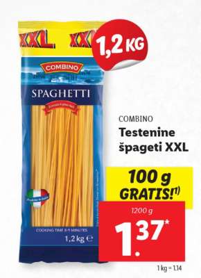 COMBINO Testenine Špageti XXL