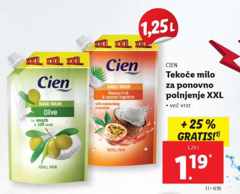Cien Tekoče milo za ponovno polnjenje XXL