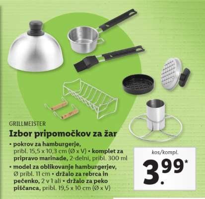 Izbor pripomočkov za žar