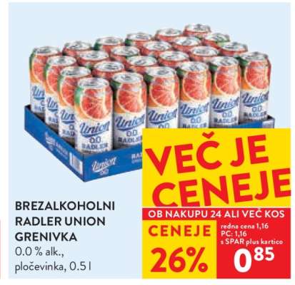 Brezalkoholni Radler Union Grenivka