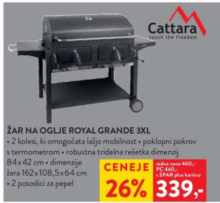 Žar na oglje Royal Grande 3XL
