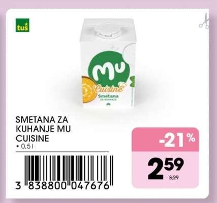 Smetana za kuhanje MU Cuisine