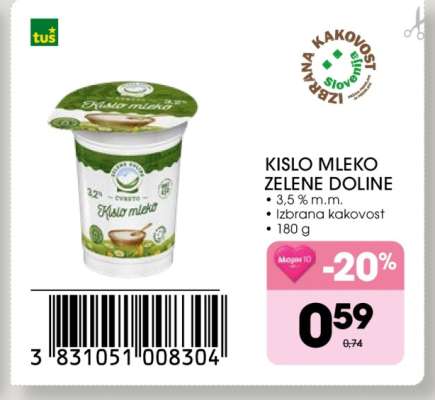 Kislo mleko Zelene doline