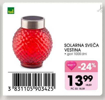 SOLARNA SVEČA VESTINA