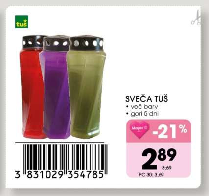 SVEČA TUŠ