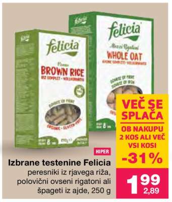 Izbrane testenine Felicia