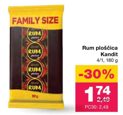 Rum ploščica Kandit