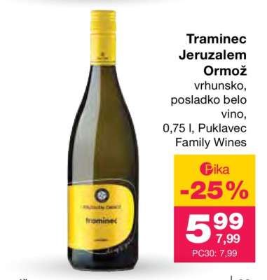 Traminec Jeruzalem Ormož