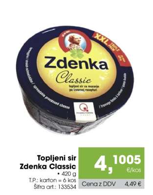 Topljeni sir Zdenka Classic