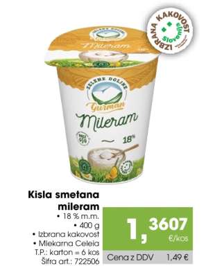 Kisla smetana mileram