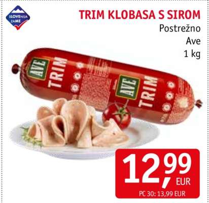 TRIM KLOBASA S SIROM