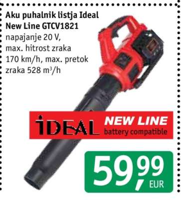 Aku puhalnik listja Ideal New Line GTCV1821