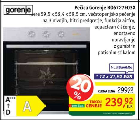 Pečica Gorenje BO6727E03X