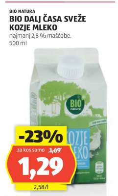 BIO DALJ ČASA SVEŽE KOZJE MLEKO