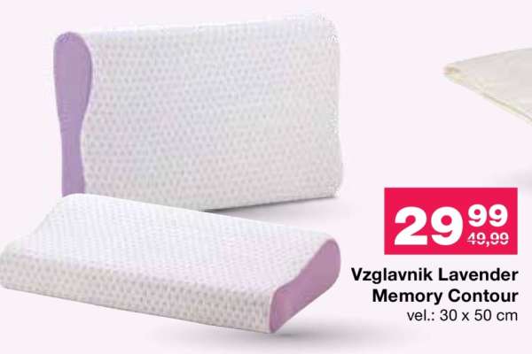 Vzglavnik Lavender Memory Contour