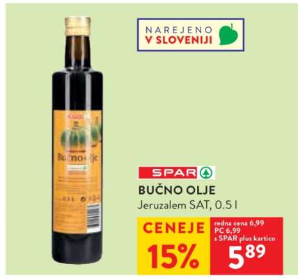 BUČNO OLJE Jeruzalem SAT, 0.5 l