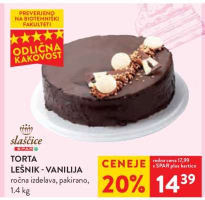 TORTA LEŠNIK - VANILIJA