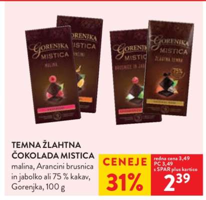 Temna žlahtna čokolada Mistica