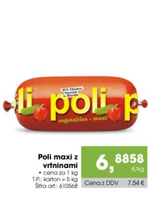 Poli maxi z vrtninami