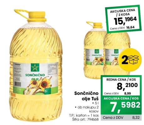 SONČNIČNO OLJE TUŠ
