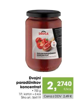 Dvojni paradižnikov koncentrat