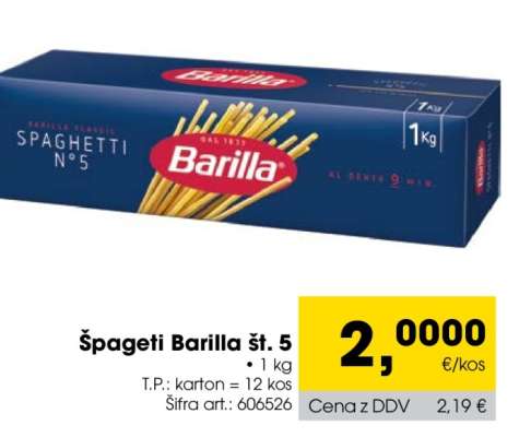 Špageti Barilla št.5